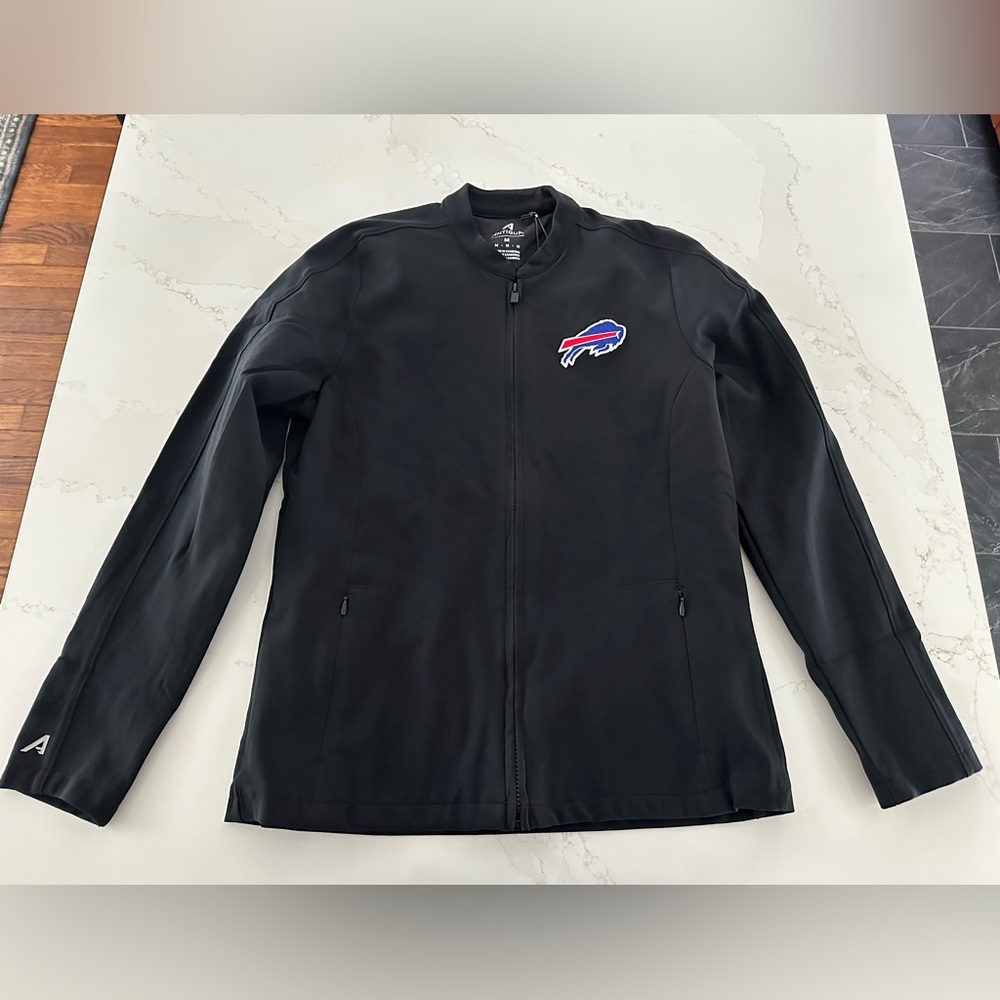 Buffalo Bills Antigua Black Jacket with Embroidered Bills Logo sz W Med NWT